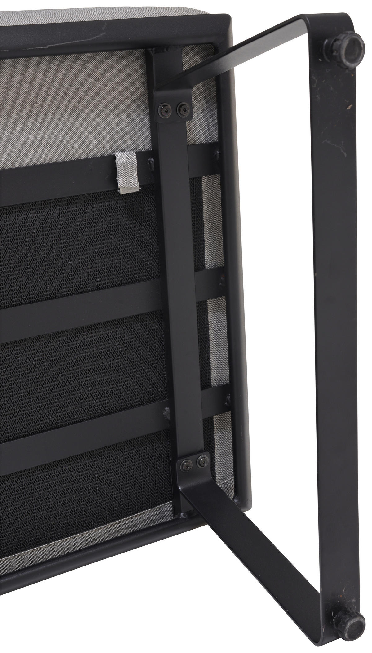 GARTENBANK 177/74,7/73,3 cm  Carbonstahl  - Hellgrau/Schwarz, Design, Textil/Metall (177/74,7/73,3cm) - Ambia Garden
