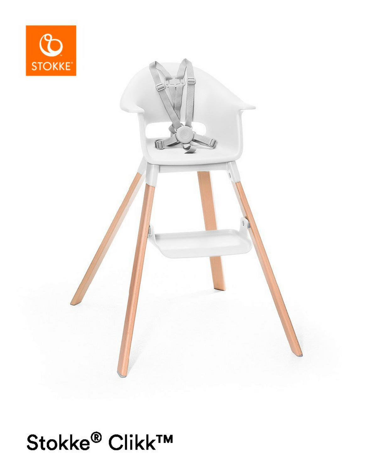 HOCHSTUHL Clikk Naturfarben, Weiß  - Naturfarben/Weiß, Basics, Holz/Kunststoff (56/69/59cm) - Stokke