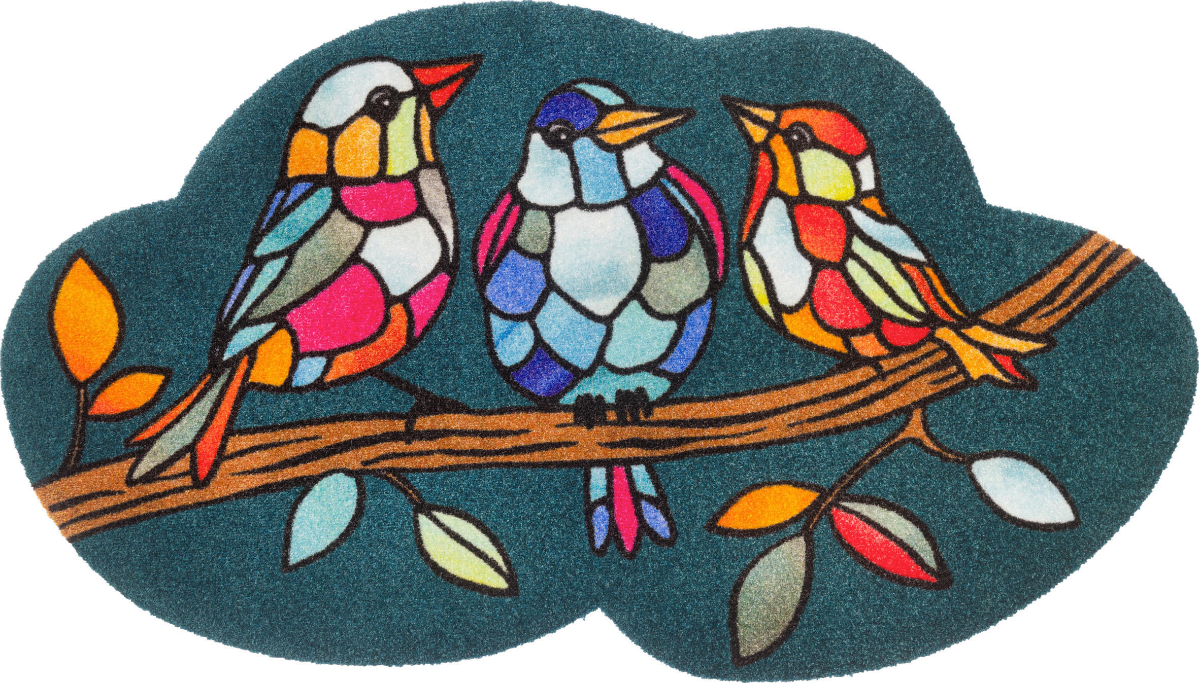 FUßMATTE 70/120 cm Morning Choir  - Grau, Trend, Kunststoff/Textil (70/120cm) - wash+dry