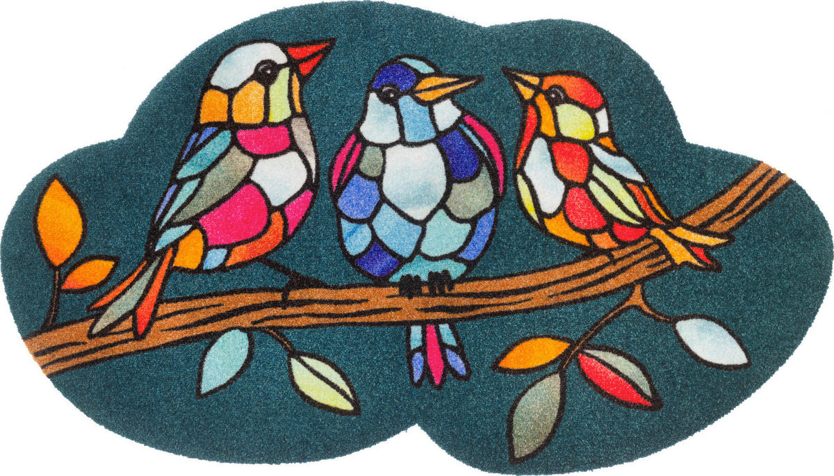 FUßMATTE 70/120 cm Morning Choir  - Grau, Trend, Kunststoff/Textil (70/120cm) - wash+dry