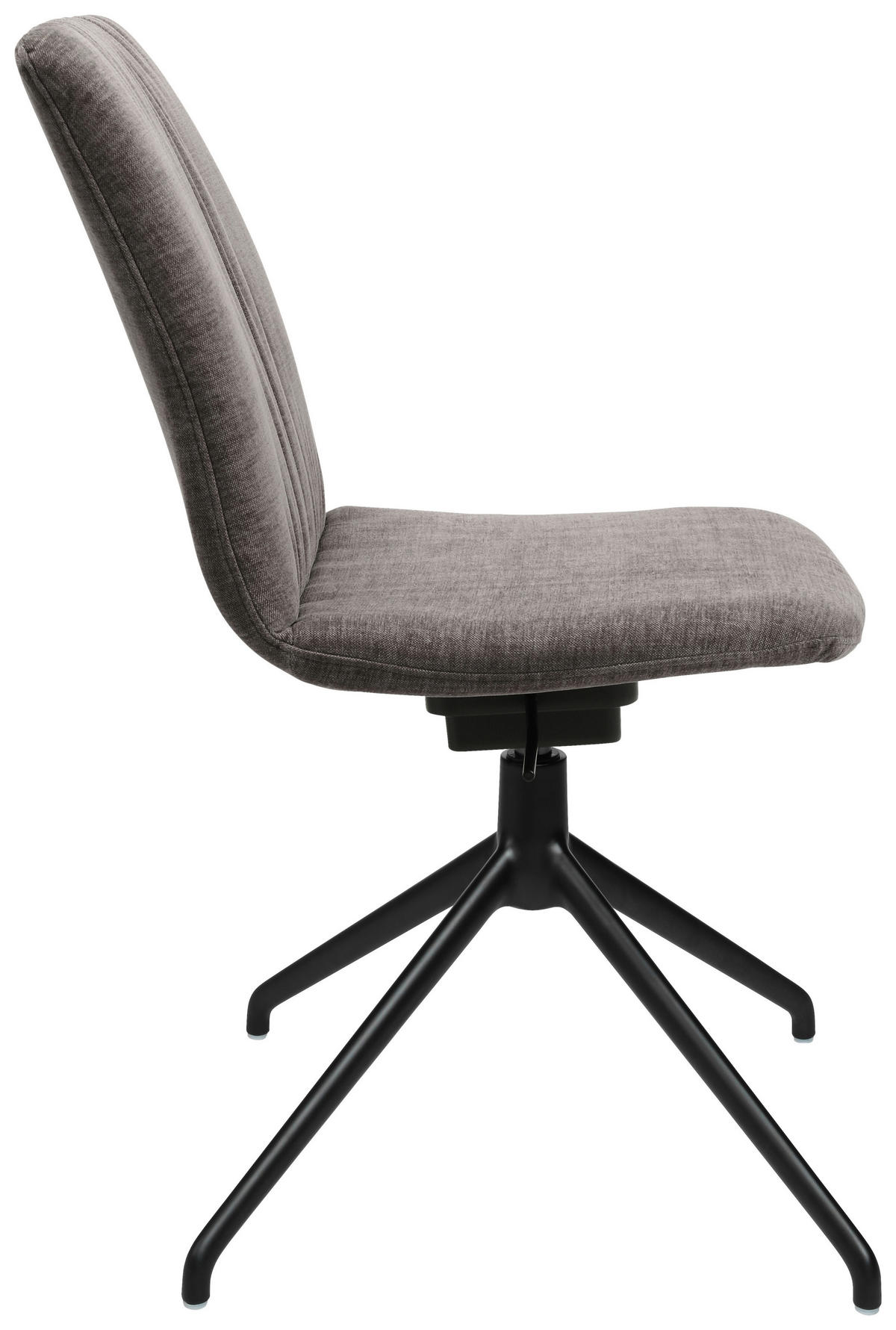 STUHL  in Stahl Flachgewebe  - Taupe, Design, Textil/Metall (46/85-88/55cm) - Johann Jakob
