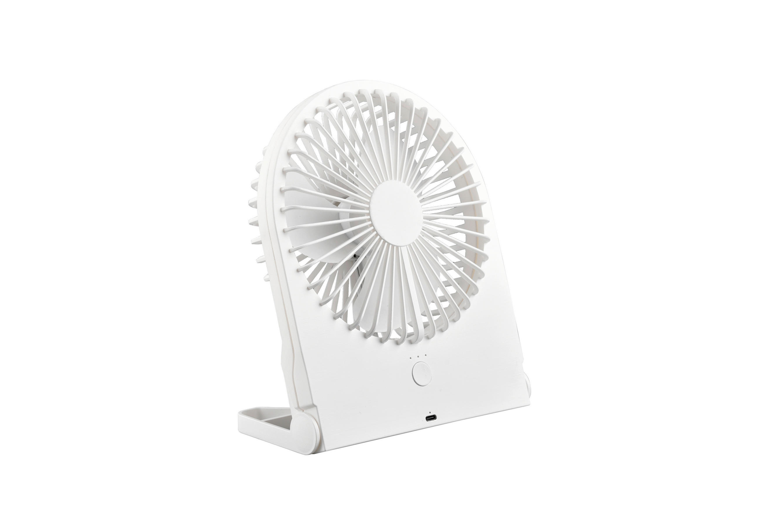 TISCHVENTILATOR - Weiß, KONVENTIONELL, Kunststoff (19/10,5/23cm)