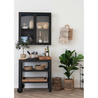 SERVERINGSVAGN i svart  - svart, Modern, metall/plast (45/75/75cm) - MID.YOU
