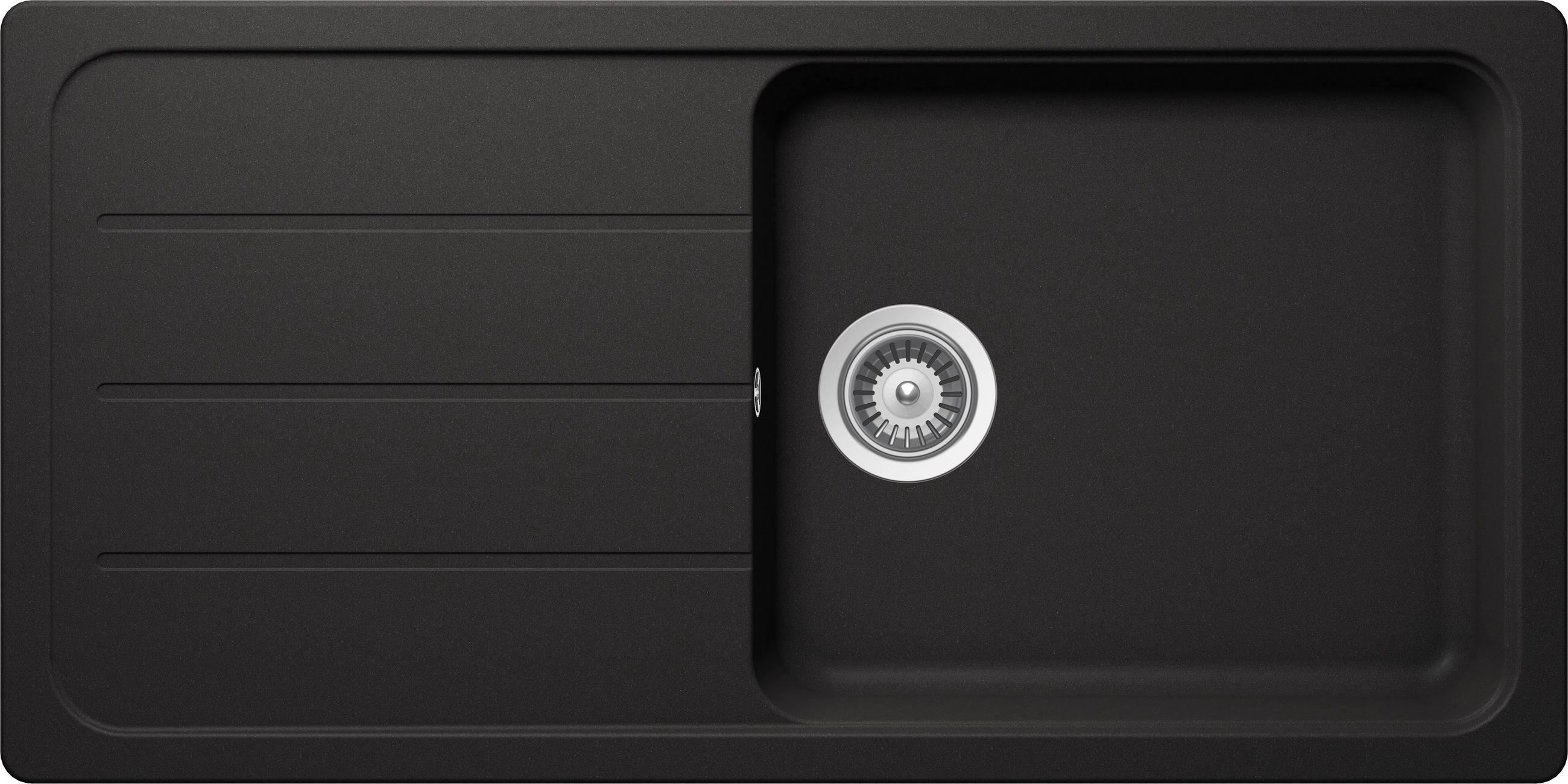SPÜLE FOMD100LAGNE  - Schwarz, Basics, Stein (100/50cm) - Schock
