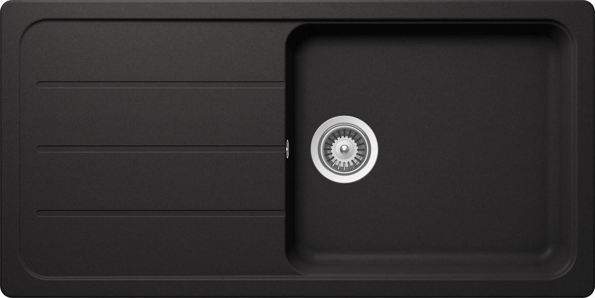 SPÜLE FOMD100LAGNE  - Schwarz, Basics, Stein (100/50cm) - Schock