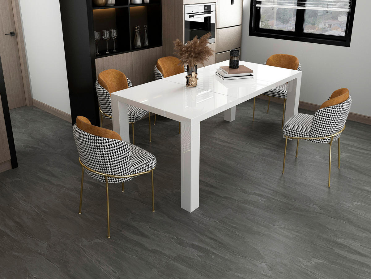 ESSTISCH Weiß Hochglanz rechteckig  ausziehbar, in verschiedenen Größen erhältlich  - Weiß Hochglanz, MODERN, Holzwerkstoff (120-240/80/76cm) - Livetastic