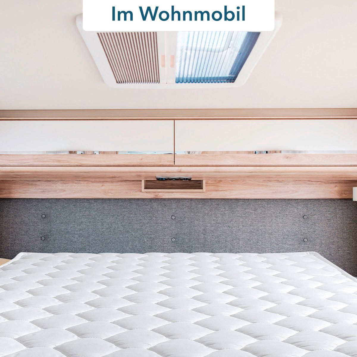 KALTSCHAUMMATRATZE CARAVAN MATRATZE, 90/190 cm, Höhe ca.: 10 cm, H2 = mittel, funktional, 7-Zonen - Weiß, Basics, Kunststoff/Textil (90/190cm) - P & B