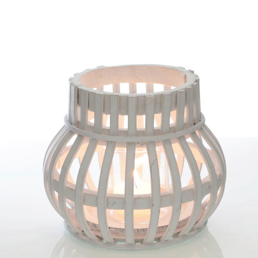 STOJAN NA SVÍČKU  dřevo, sklo - Basics, dřevo/sklo (15,5/13,5cm)