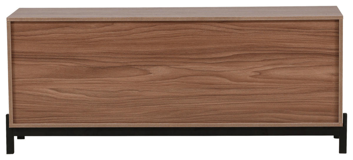 SIDEBOARD 135/56/40 cm  - Nussbaumfarben/Schwarz, Design, Holz/Holzwerkstoff (135/56/40cm) - Livetastic