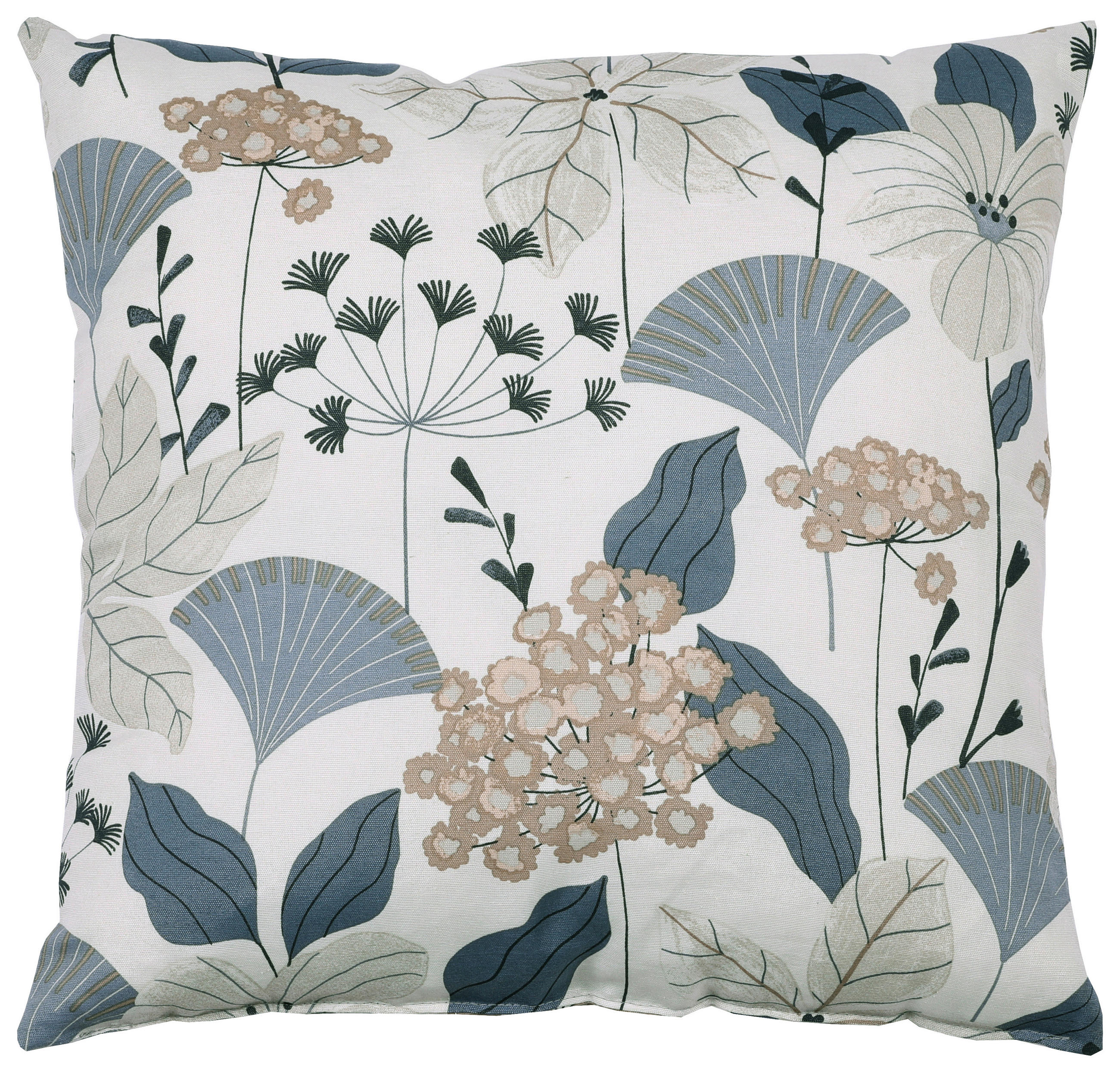 ZIERKISSEN 48/48 cm  - Blau/Beige, Basics, Textil (48/48cm)