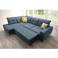 ECKSOFA in Chenille Blau  240/308 cm  - Blau/Schwarz, Design, Textil/Metall (240/308cm) - Xora