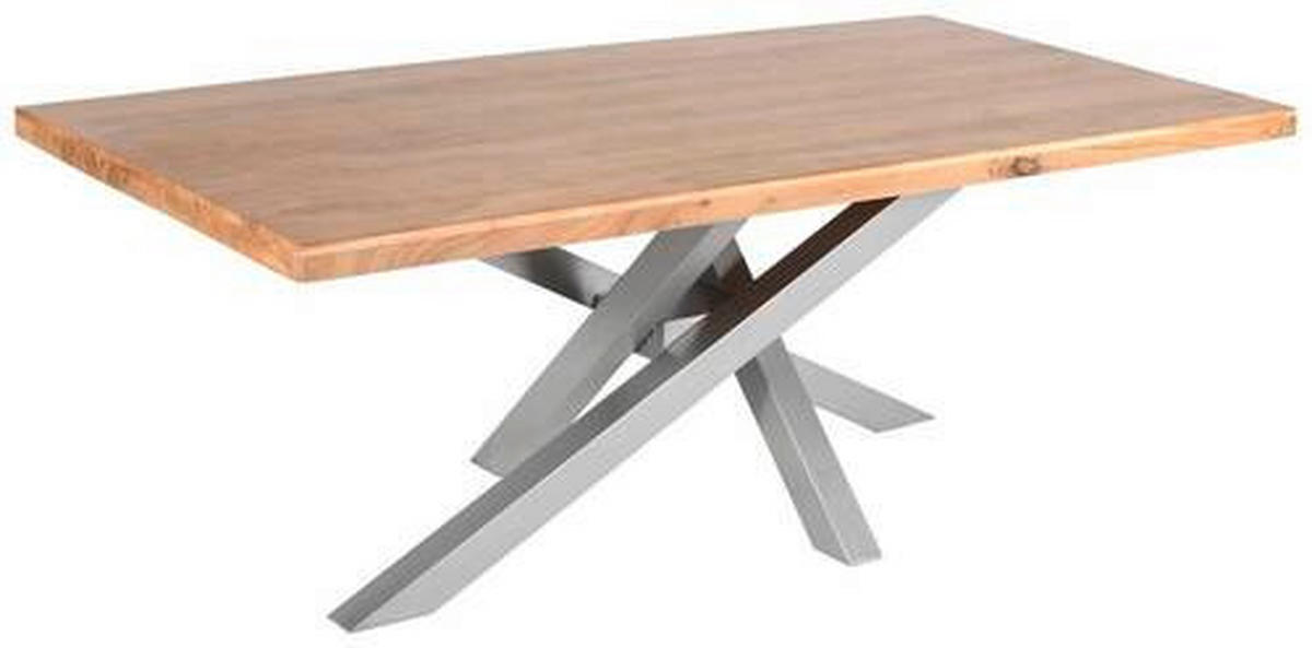 TISCHGESTELL in Metall 160/70/72 cm   - Silberfarben, MODERN, Metall (160/70/72cm) - Boxxx