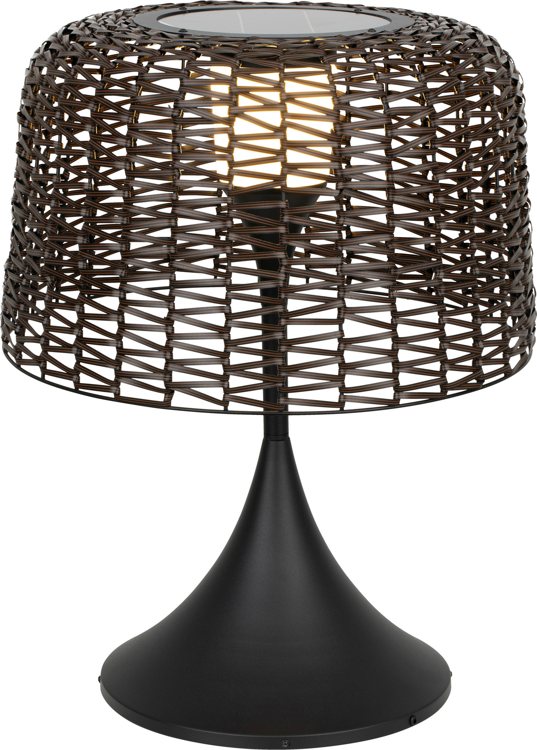 AUSSENLEUCHTE - Schwarz/Braun, Trend, Kunststoff/Metall (42/65cm) - Novel