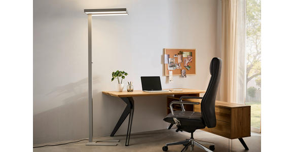 LED-STEHLEUCHTE 61/28/195 cm - Klar/Chromfarben, KONVENTIONELL, Kunststoff/Metall (61/28/195cm) - Novel