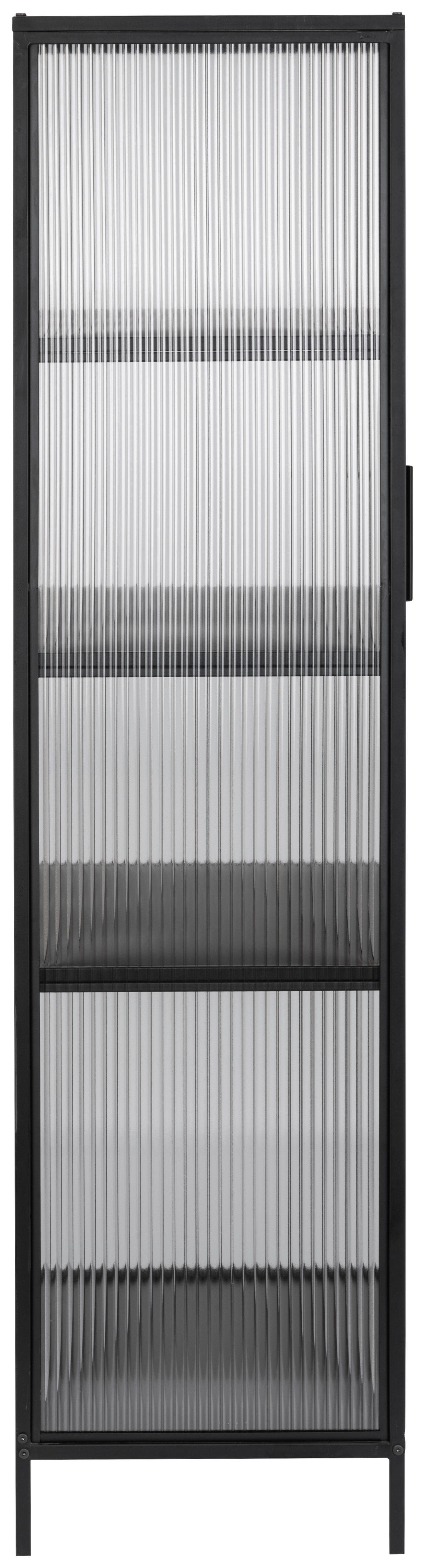 VITRINE  in Schwarz  - Schwarz, Design, Glas/Metall (70/159/40cm) - MID.YOU