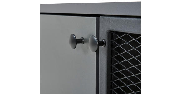 SIDEBOARD 100/75/41 cm in Anthrazit, Schwarz - Anthrazit/Schwarz, MODERN, Holzwerkstoff/Metall (100/75/41cm) - Novel
