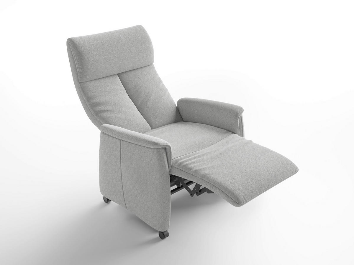 RELAXSESSEL Textil Silberfarben  - Silberfarben/Schwarz, Basics, Kunststoff/Textil (76/110/84cm) - Sit & More