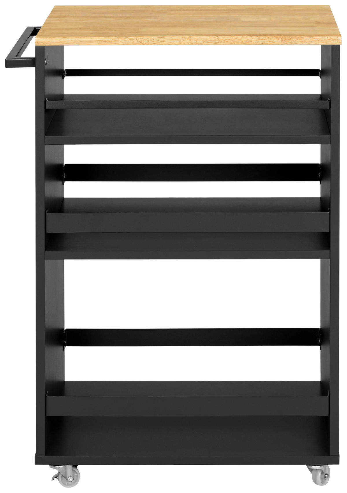 SERVÍROVACÍ VOZÍK, přírodní barvy, černá, 50/38/78 cm - černá/přírodní barvy, Design, kov/dřevo (50/38/78cm) - MID.YOU