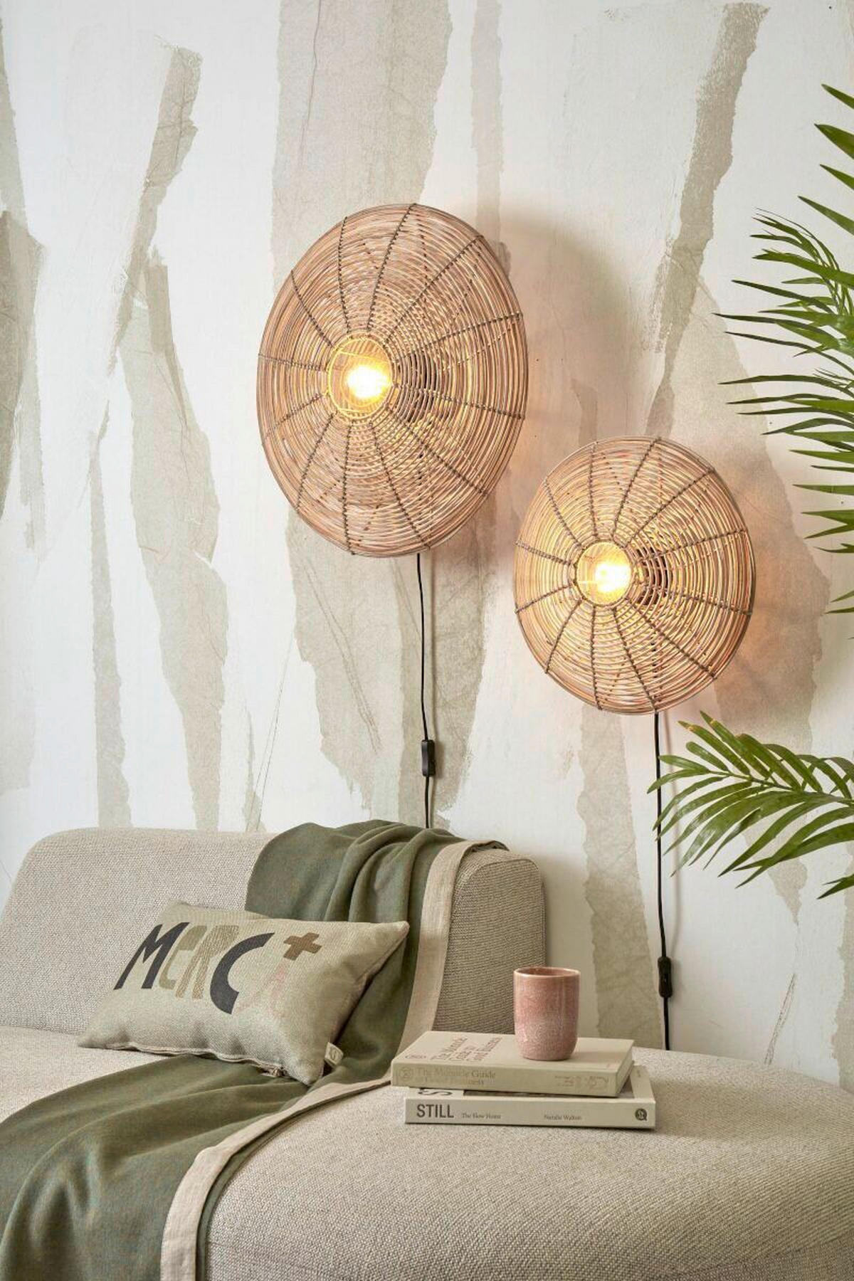 NÁSTĚNNÉ SVÍTIDLO, 10/40/40 cm - přírodní barvy, Trend, přírodní materiály (10/40/40cm) - Good & Mojo