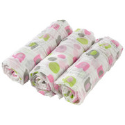 LÁTKOVÉ PLENY - bílá/růžová, Basics, textilie (80/80cm) - My Baby Lou