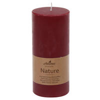 STUMPENKERZE  - Rot, Basics, Naturmaterialien (6,8/15cm) - Steinhart