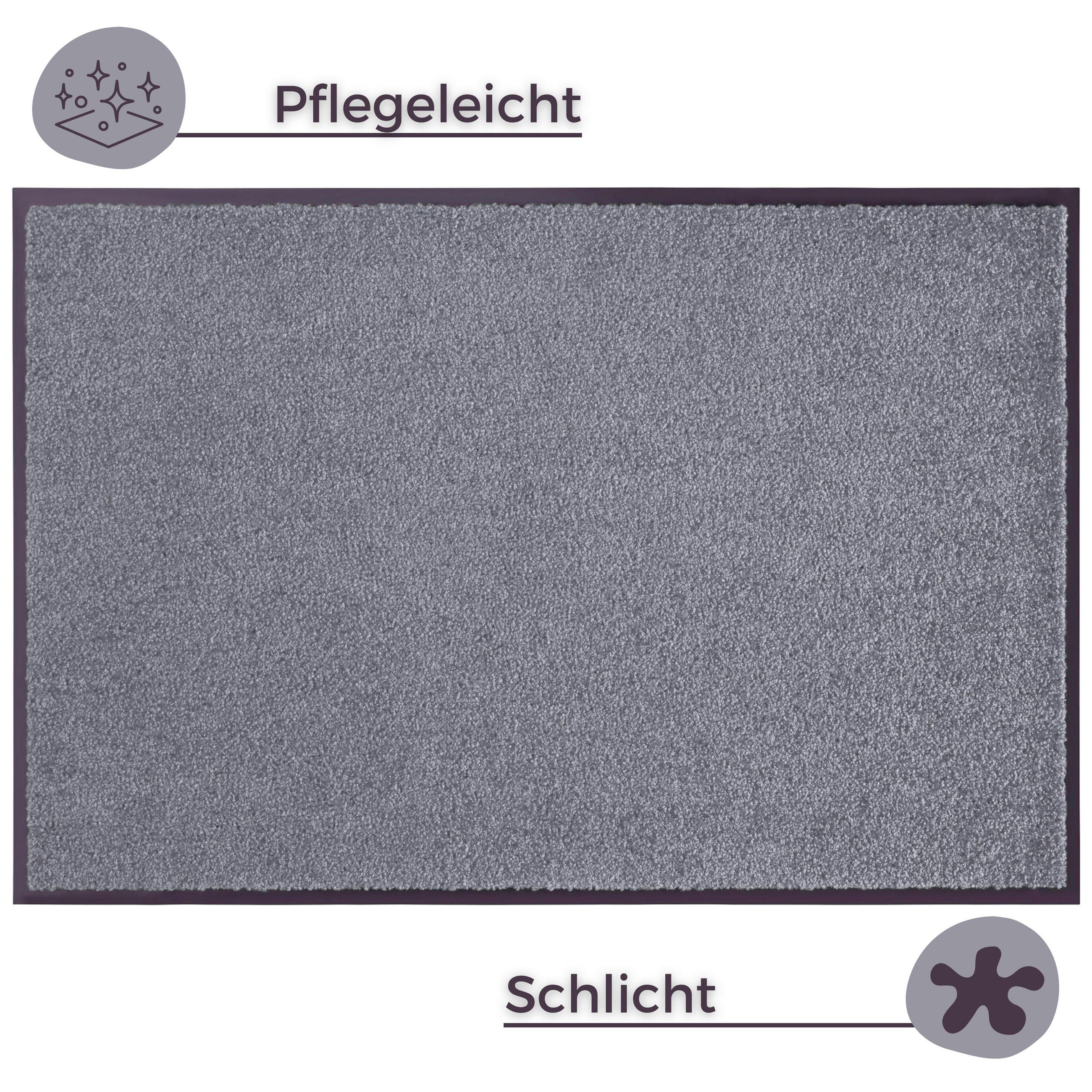 SCHMUTZFANGMATTE  40/60 cm  Grau  - Grau, Basics, Kunststoff/Textil (40/60cm)