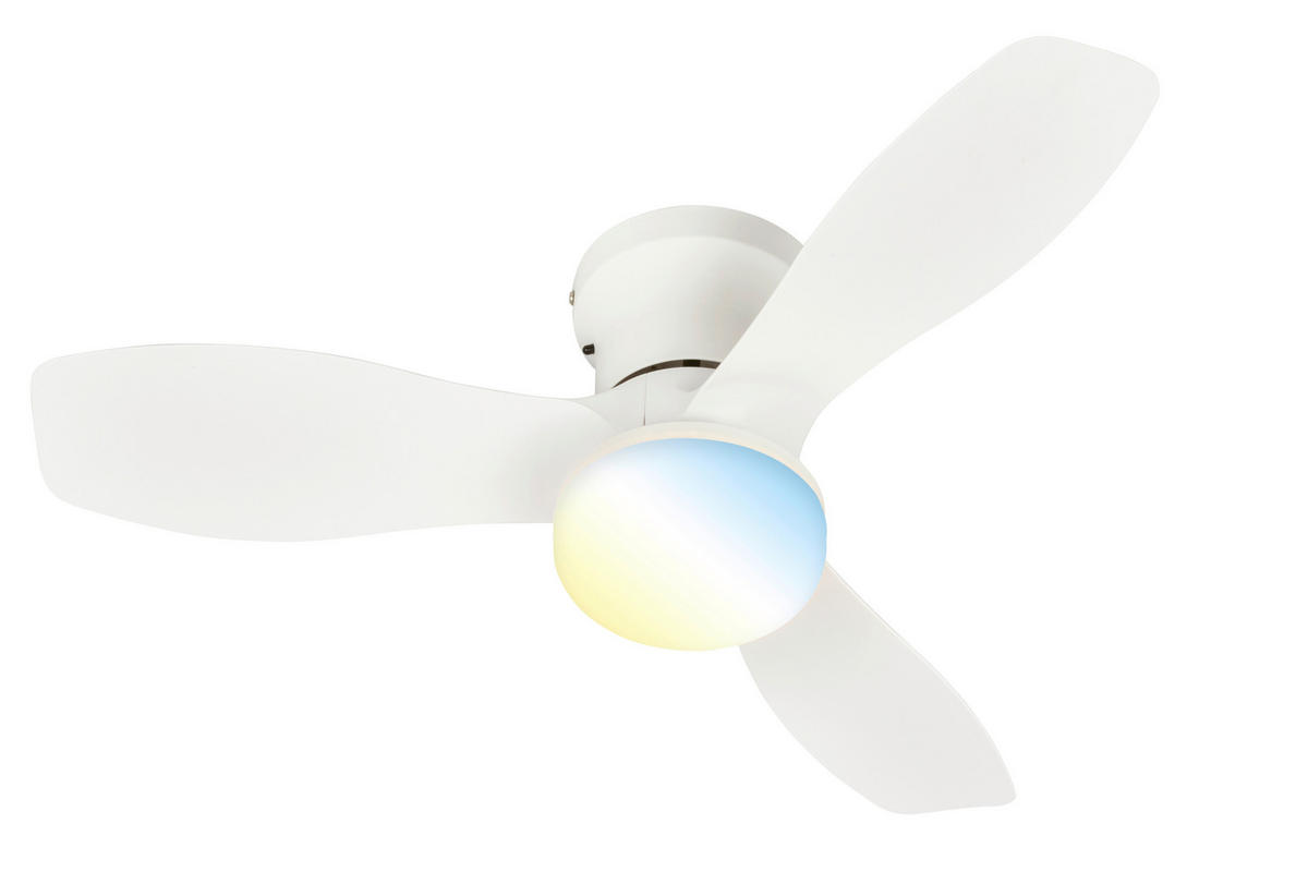 DECKENVENTILATOR - Weiß, Design, Kunststoff (60/19cm)