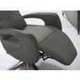 RELAXSESSEL in Leder Dunkelgrau  - Dunkelgrau/Schwarz, Design, Leder/Metall (71/112/83cm) - Dieter Knoll