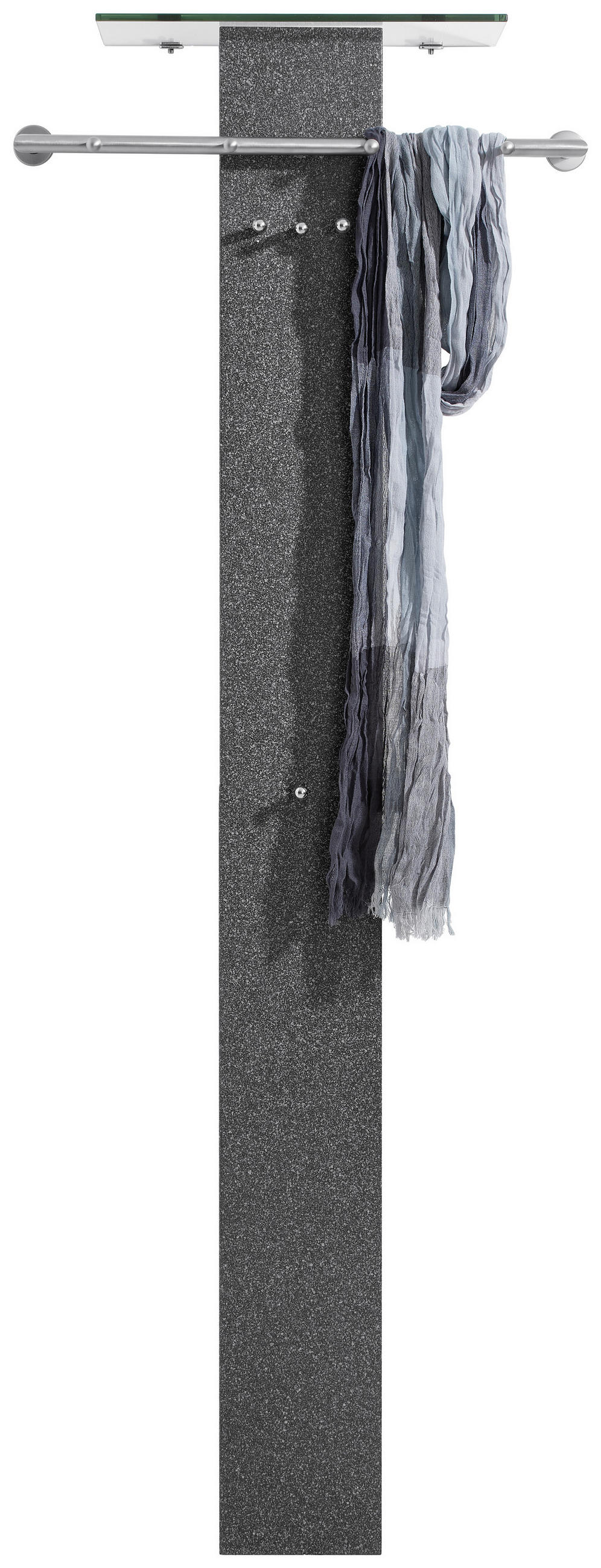 GARDEROBE  in 70/190/38 cm  - Klar/Grau, Design, Glas/Metall (70/190/38cm) - Xora