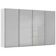 SCHWEBETÜRENSCHRANK 361/223/68 cm 4-türig  - Chromfarben, KONVENTIONELL, Glas/Holzwerkstoff (361/223/68cm) - Novel