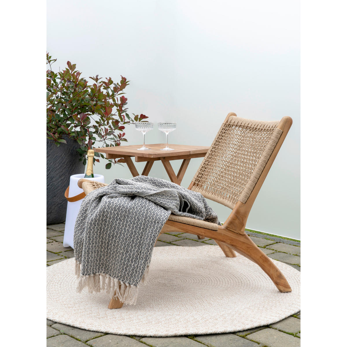 GARTENTISCH  - Braun, MODERN, Holz (50/50/50cm) - MID.YOU