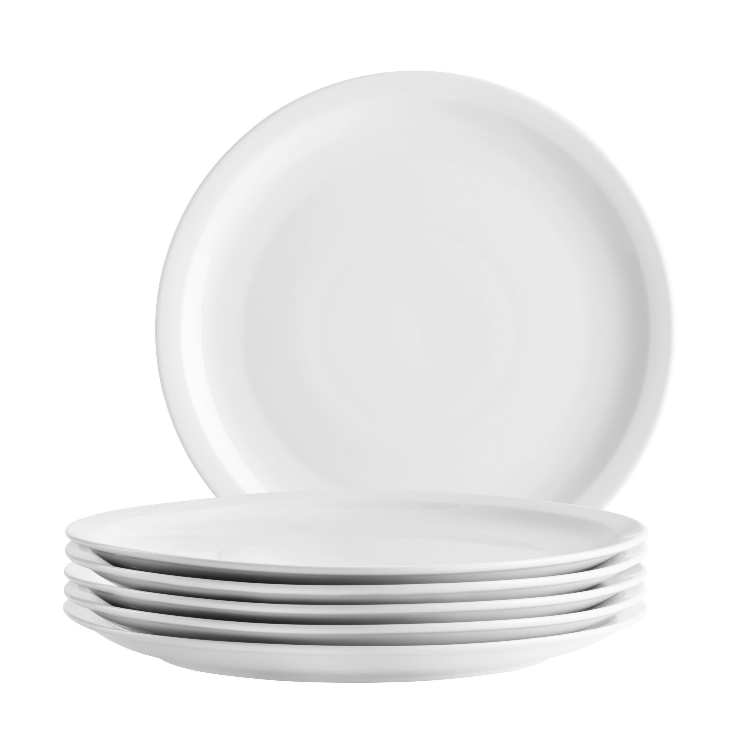 PIZZATELLERSET Porzellan 6-teilig Barca  - Weiß, Basics, Keramik - Mäser