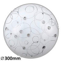 STROPNÉ SVIETIDLO, 30/9/30 cm - Basics, kov/sklo (30/9/30cm)