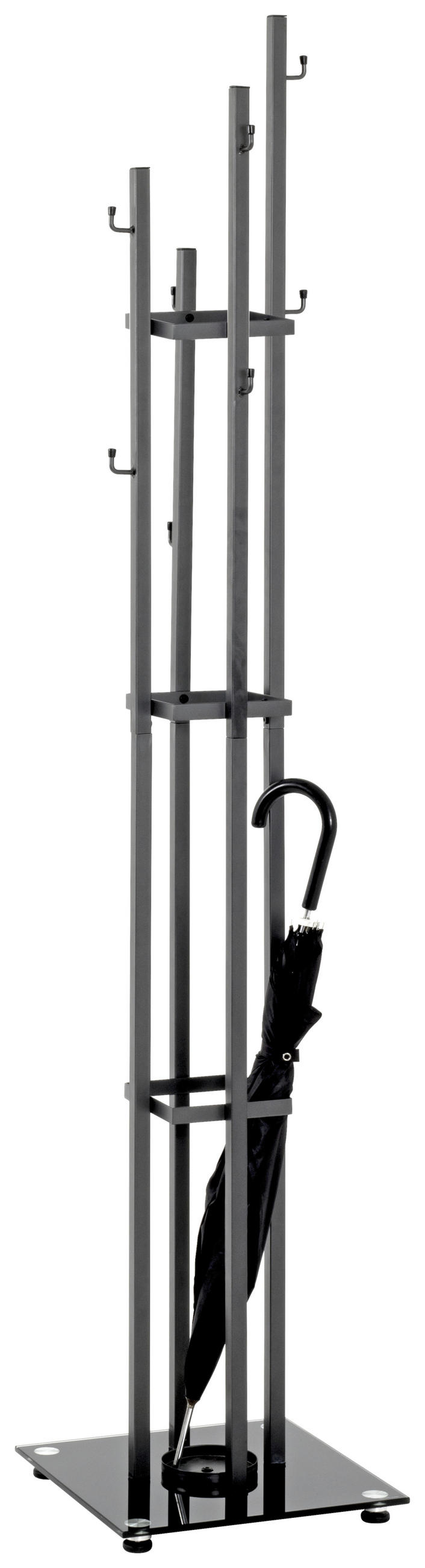 STOJAN DO ŠATNY - antracitová, Moderní, kov (35/182/35cm) - Dieter Knoll