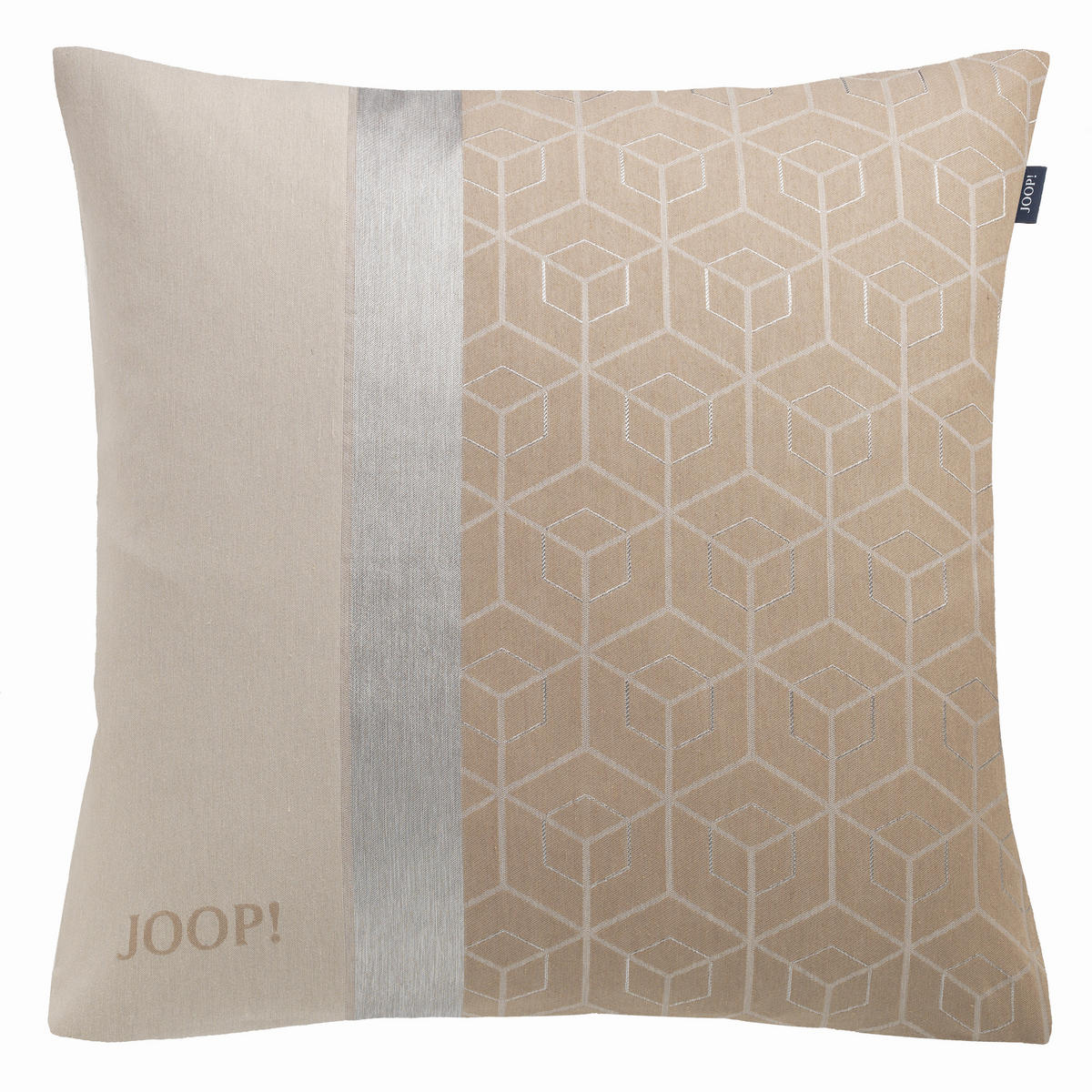 POTAH NA POLŠTÁŘ  50/50 cm - barvy stříbra/pískové barvy, Design, textil (50/50cm) - Joop!
