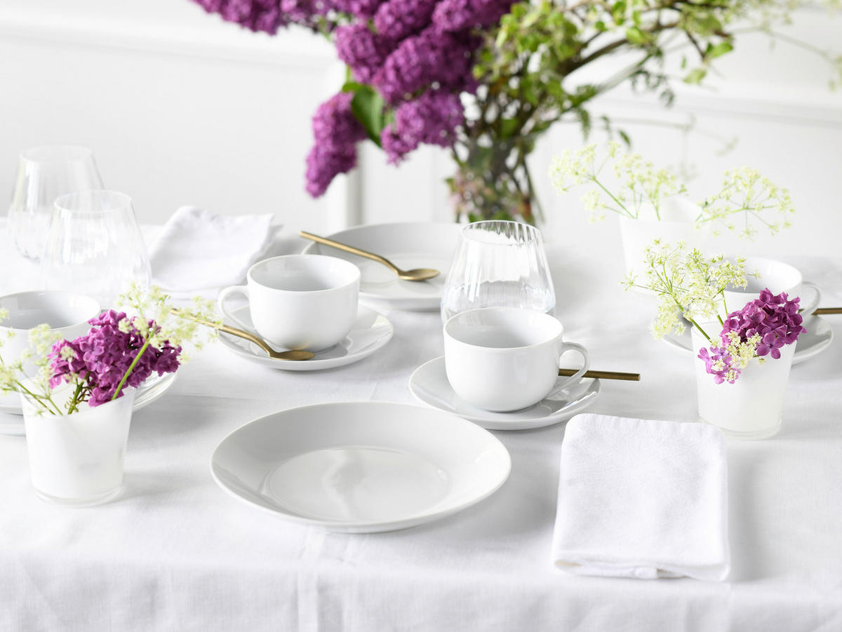 KOMBINOVANÝ SERVIS, 80-dielne, porcelán - biela, Basics, keramika (57/48/35cm)