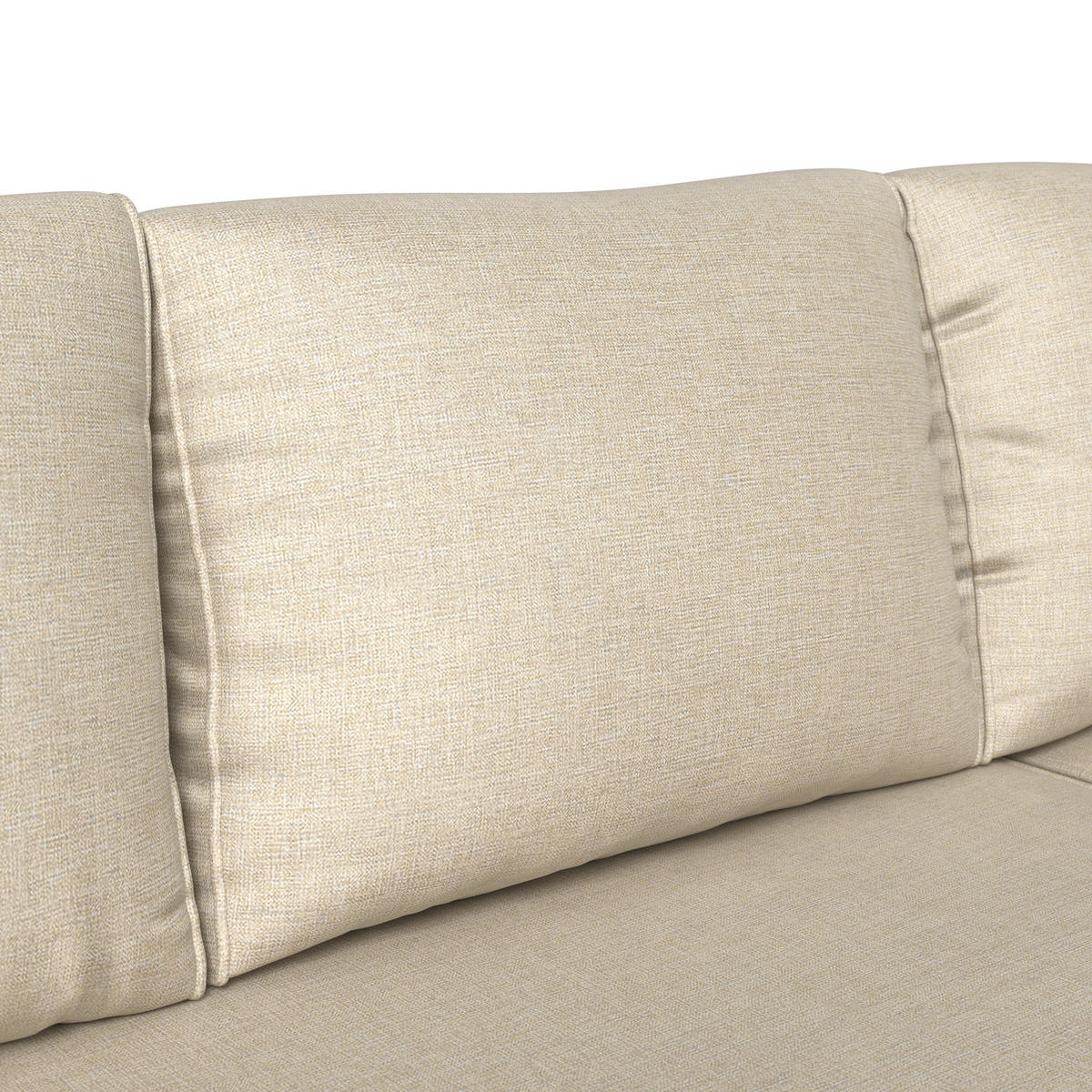 LOUNGEGARNITUR   57/35/57 cm Akazie vollmassiv Aluminium  - Beige/Beigebraun, MODERN, Holz/Textil (57/35/57cm) - Ambia Garden