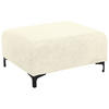HOCKER in Textil Creme  - Creme/Schwarz, Konventionell, Textil/Metall (99/46/77cm) - Carryhome