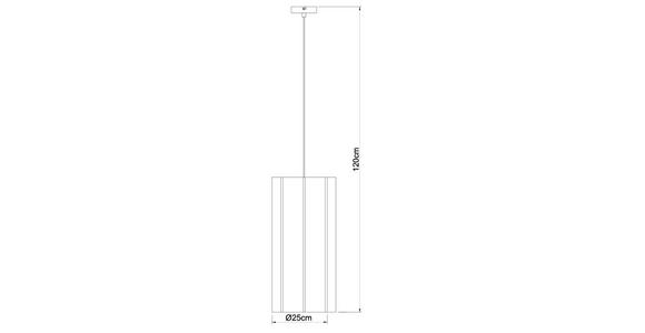 HÄNGELEUCHTE 25/120 cm  - Beige, Trend, Kunststoff/Textil (25/120cm) - Novel