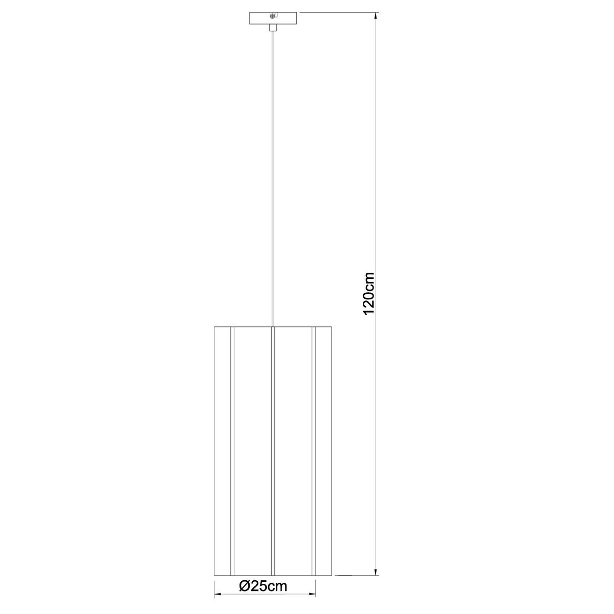 HÄNGELEUCHTE 25/120 cm  - Beige, Trend, Kunststoff/Textil (25/120cm) - Novel