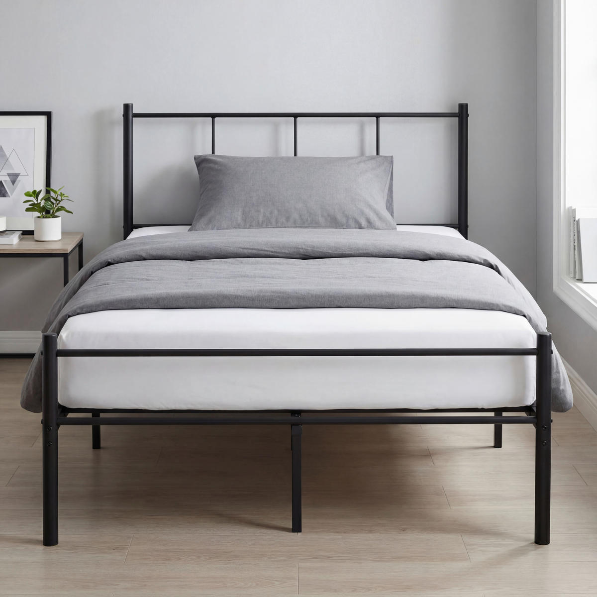 METALLBETT 140/200 cm  in Schwarz  - Schwarz, Basics, Metall (140/200cm) - Boxxx