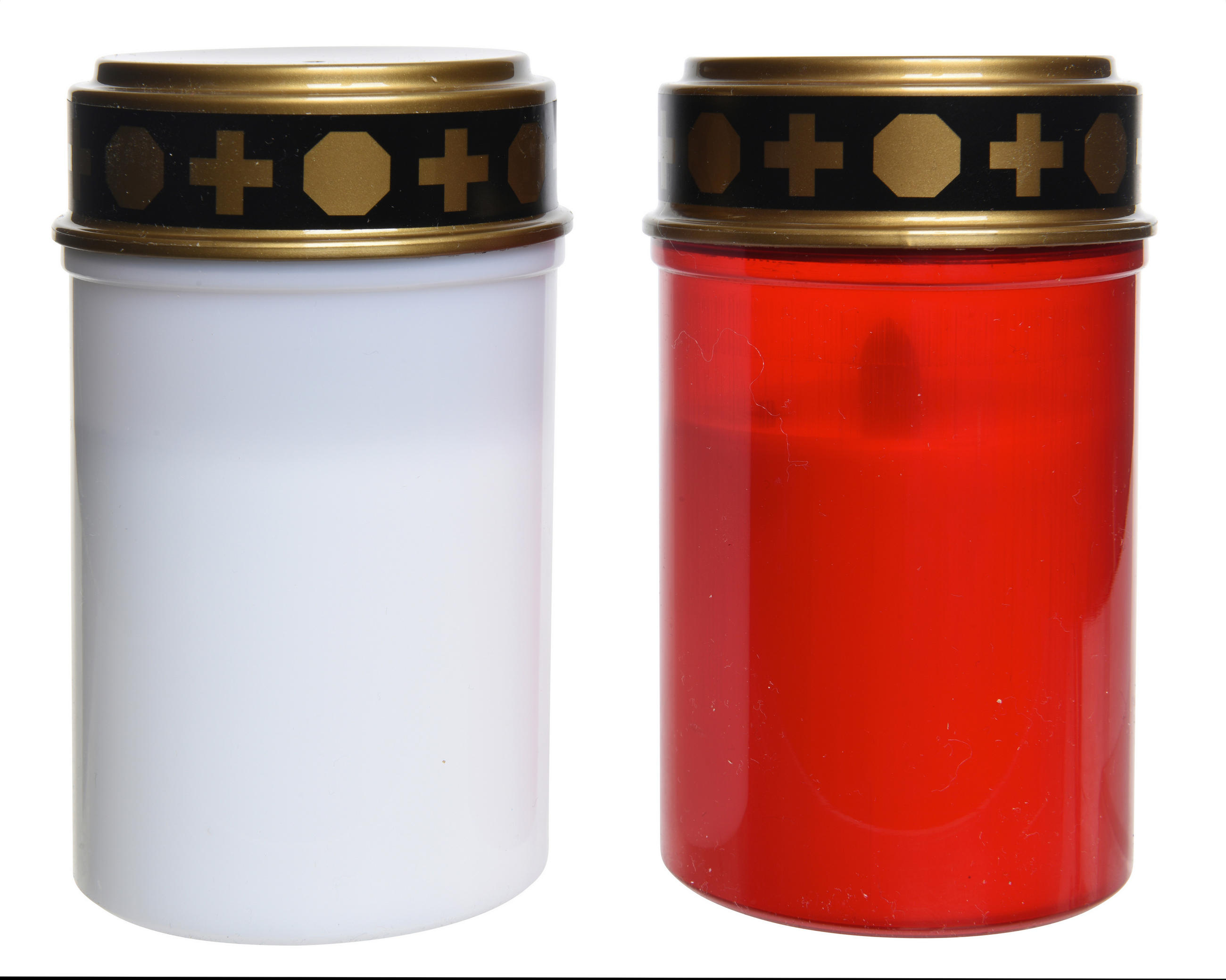 GRABLICHT - Weiss/Rot, Basics, Kunststoff (7,5/13cm)
