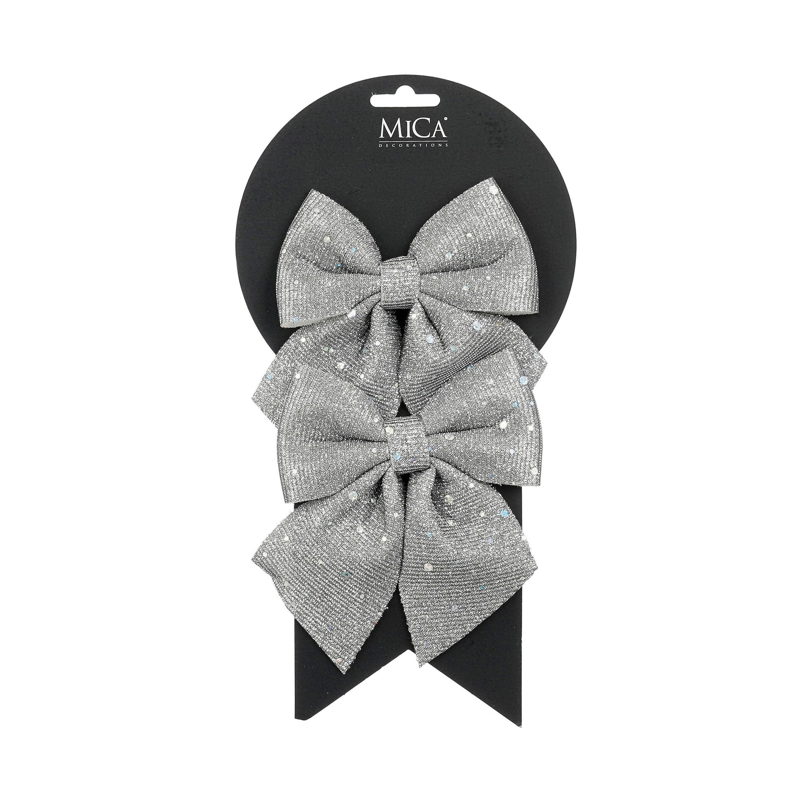 OBESEK ZA BOŽIČNO JELKO - srebrne barve, Basics, tekstil (12/13/1cm)
