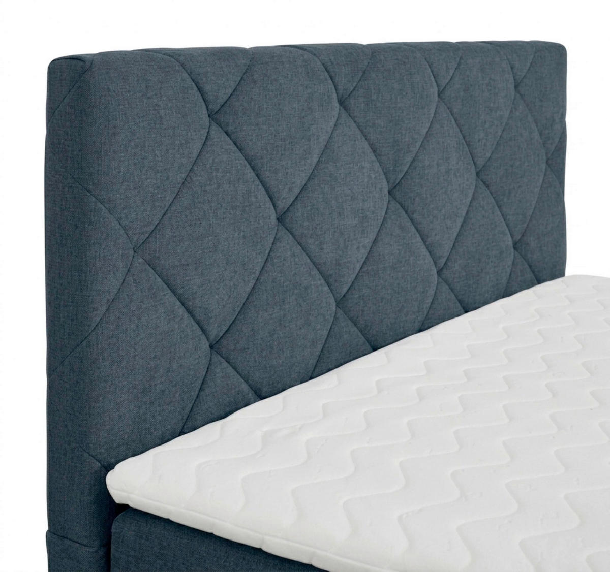 BOXBETT 180/200 cm,  in Petrol, Bettkasten, Topper, H3 + H3 = fest  - Petrol/Schwarz, MODERN, Holz/Textil (180/200cm) - MID.YOU