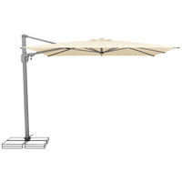 AMPELSCHIRM 300x300 cm Creme  - Platinfarben/Silberfarben, KONVENTIONELL, Textil/Metall (300/300cm) - Suncomfort by Glatz