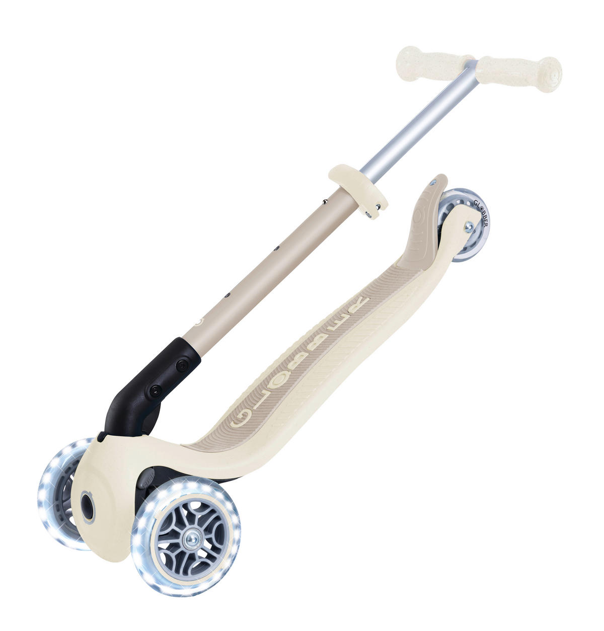 KINDERSCOOTER JUNIOR FOLDABLE LIGHTS  - Perlmutt, Basics, Kunststoff (57.5/28/68cm) - GLOBBER