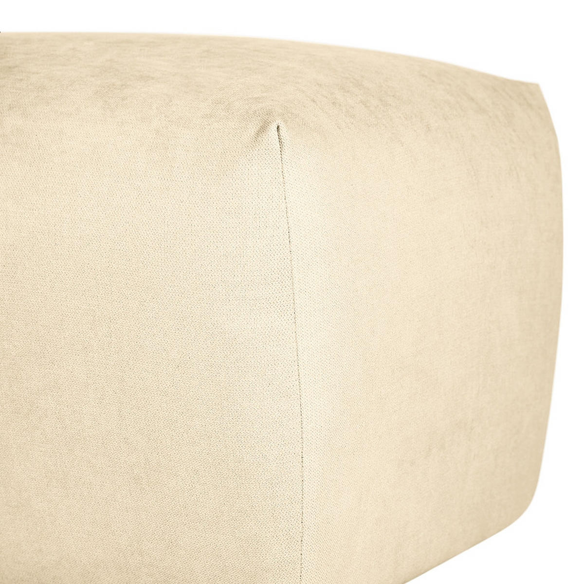 HOCKER in Textil Beige  - Beige/Schwarz, Modern, Kunststoff/Textil (102/41/52cm) - Trendmanufaktur