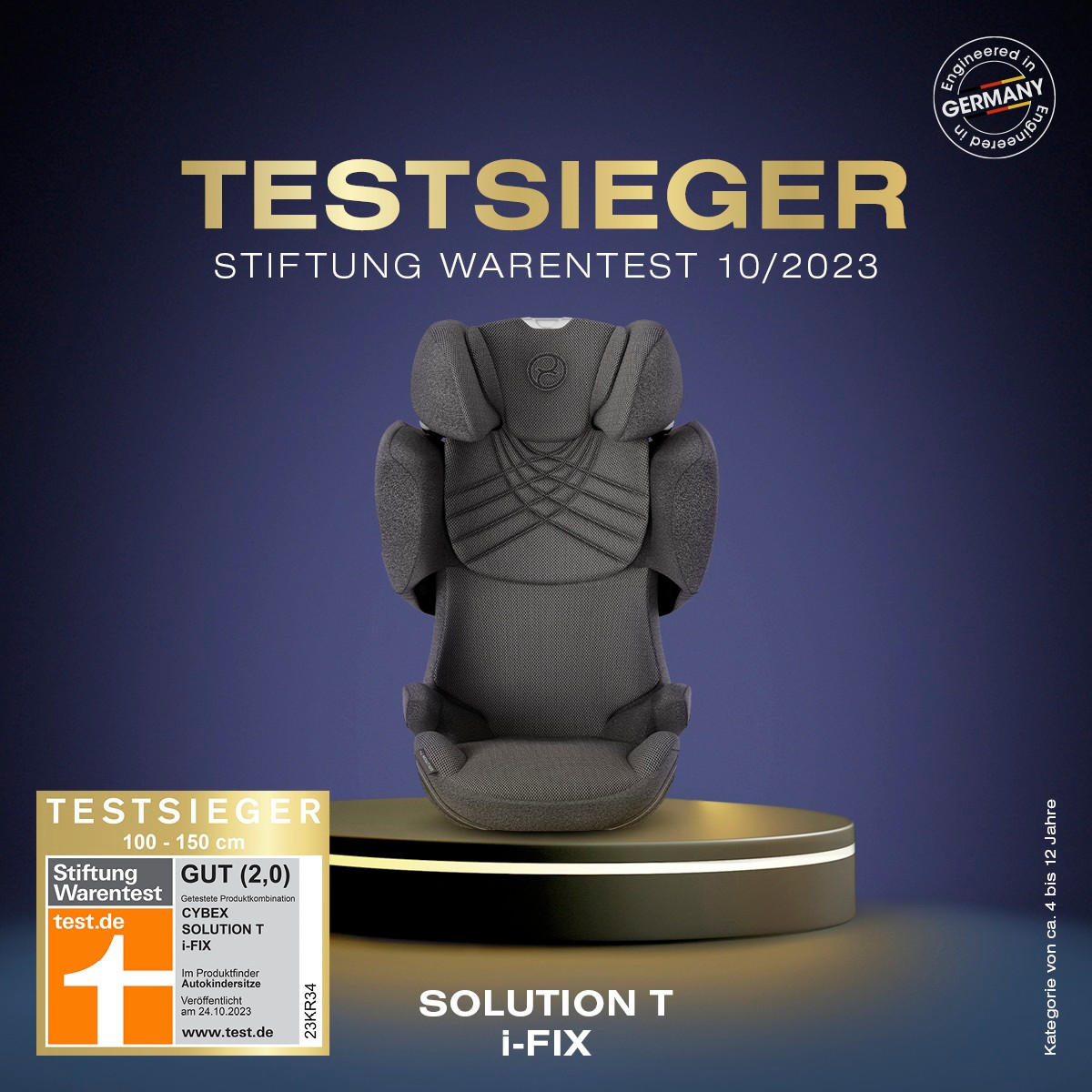 KINDERAUTOSITZ Solution T i-Fix Sepia Black   - Schwarz, Basics, Kunststoff/Textil (39/50,5/62,5cm) - cybex PLATINUM