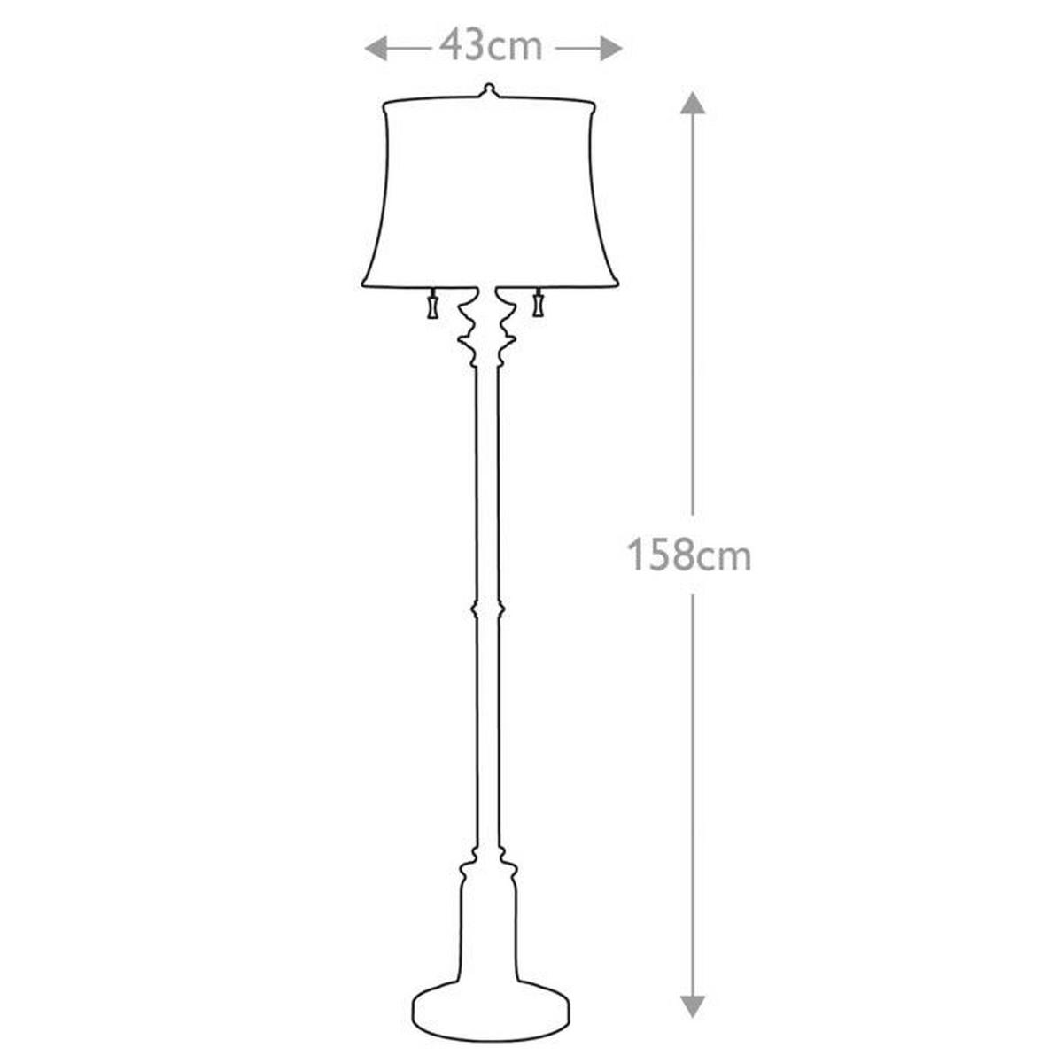 STEHLEUCHTE - Nickelfarben, Basics, Textil/Metall (43.2/157.5cm) - Elstead Lighting