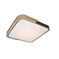 STROPNÉ LED SVIETIDLO, 42/8,5/42 cm - čierna/farba buka, Basics, kov/plast (42/8,5/42cm) - Rabalux